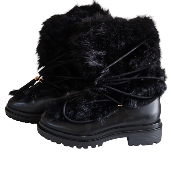 Women's Ralph Lauren Celia Boots Shearling Leather Weatherproof - Picture 3 of 10
